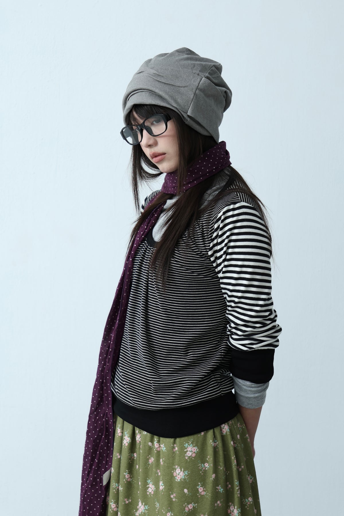Striped patchwork top