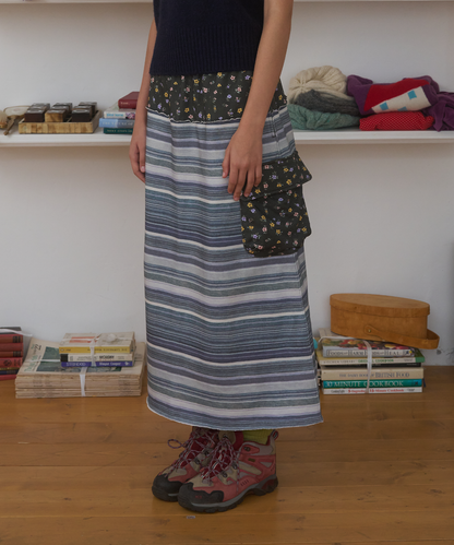 FUN FROM FUN Pocket Long Skirt, Grey
