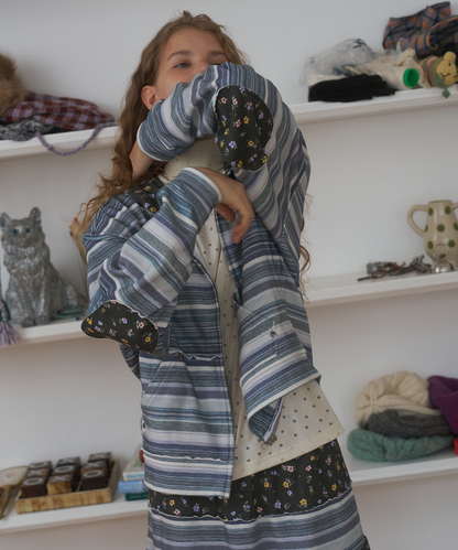 FUN FROM FUN Patch Pointed Hoodie, Grey