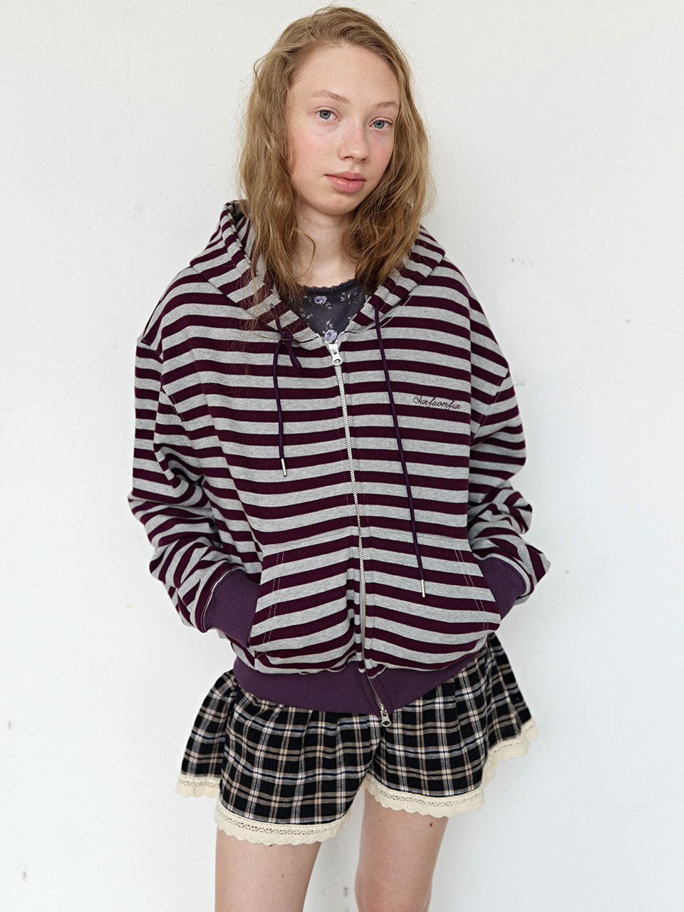 FUN FROM FUN Everyday Hoodie, Purple Stripe