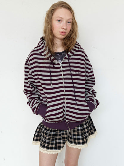 FUN FROM FUN Everyday Hoodie, Purple Stripe