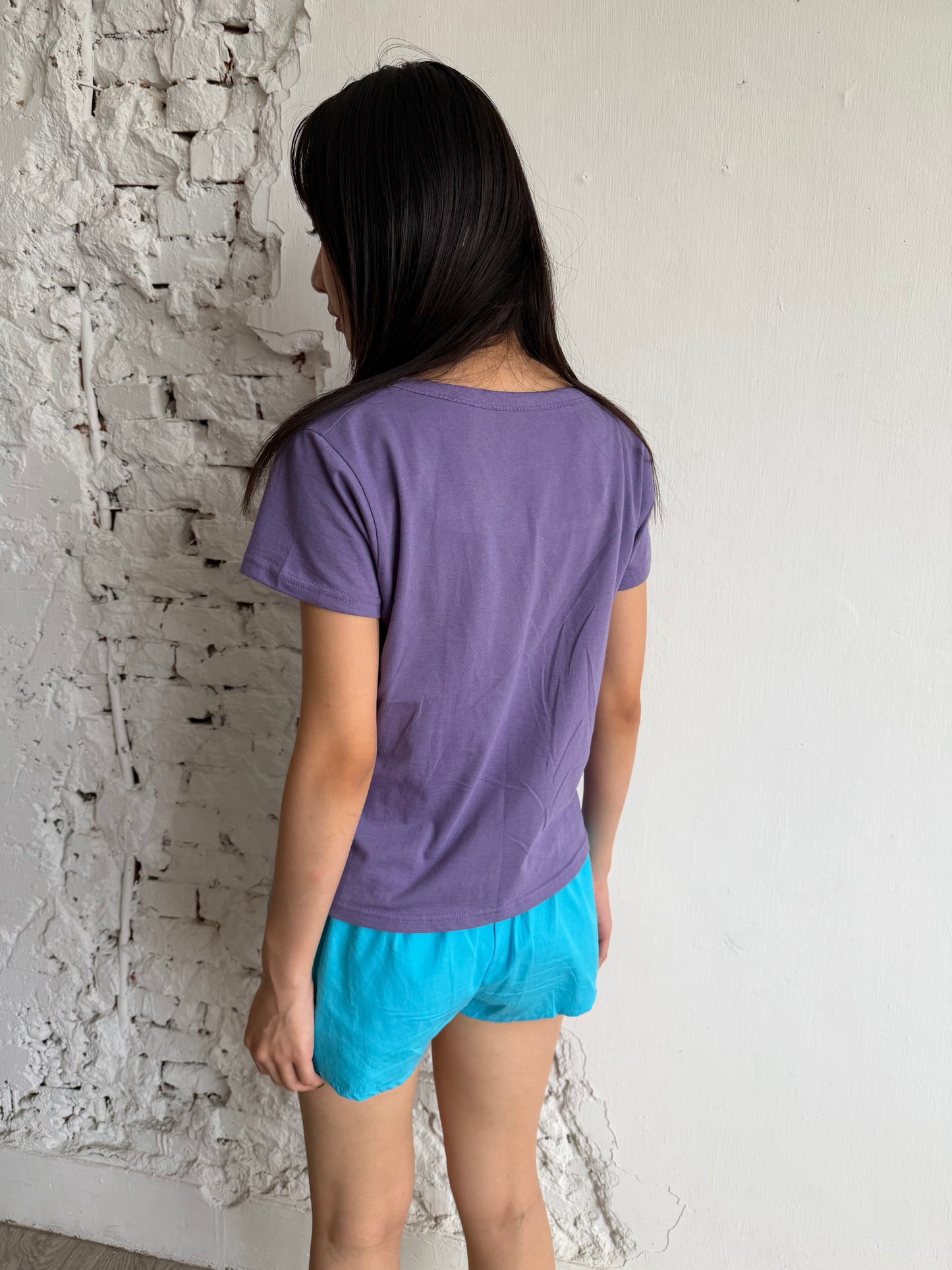 Nylon button-up shorts