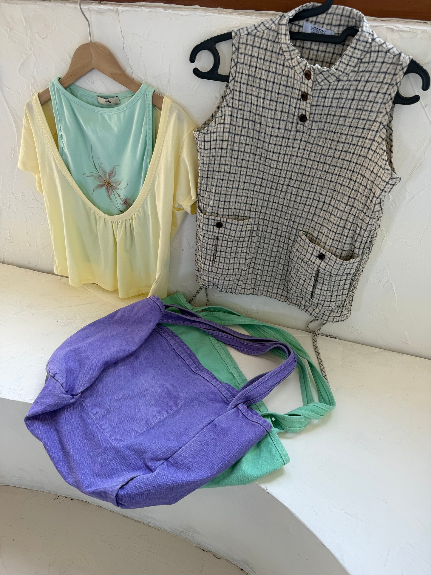 Washed tote bag