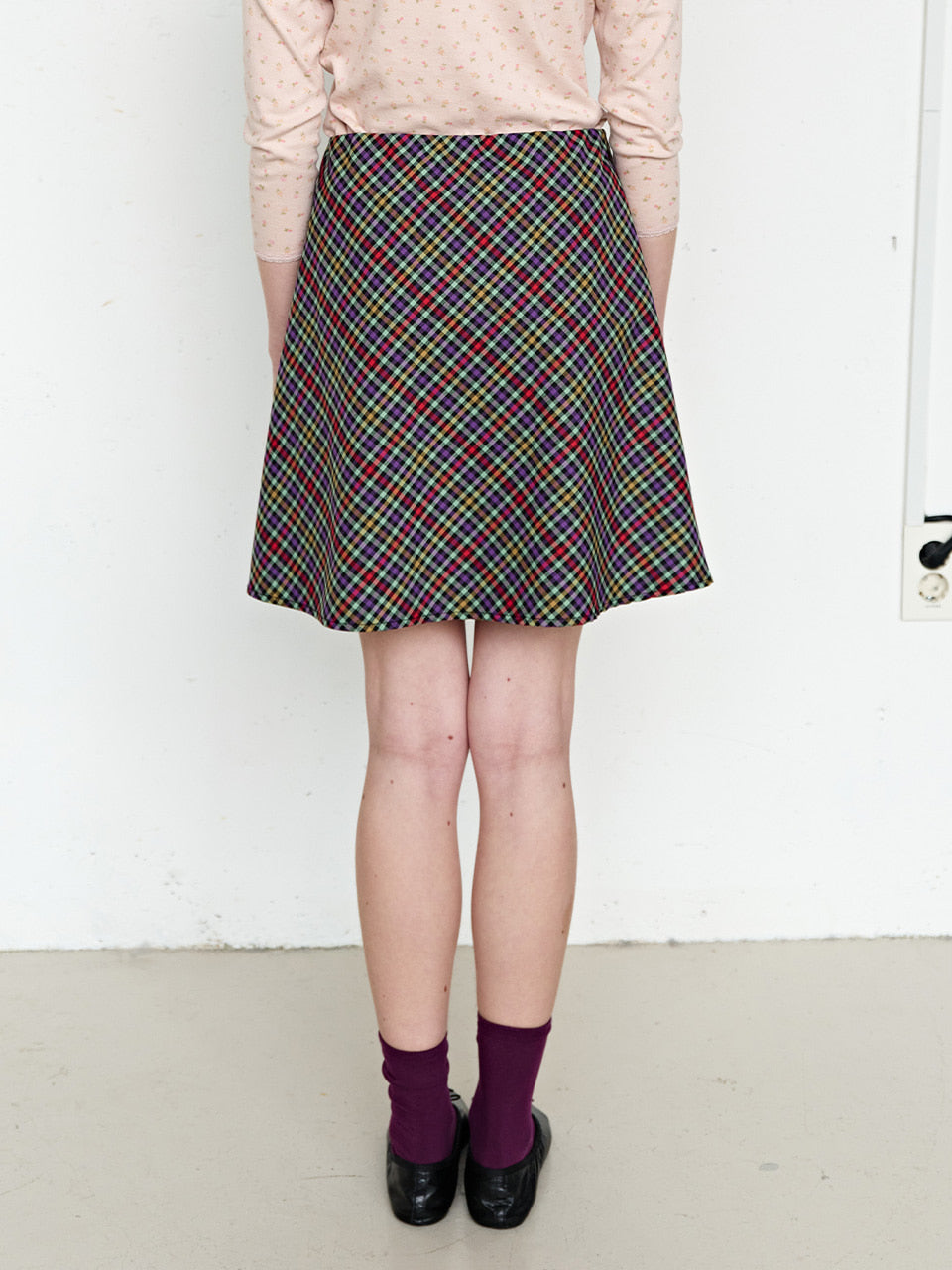 FUN FROM FUN Jolly Check Skirt, Multi