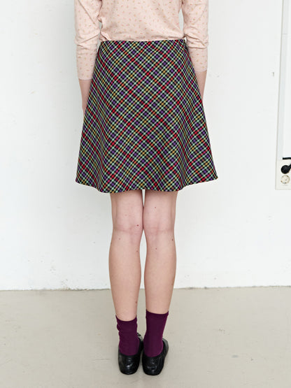 FUN FROM FUN Jolly Check Skirt, Multi