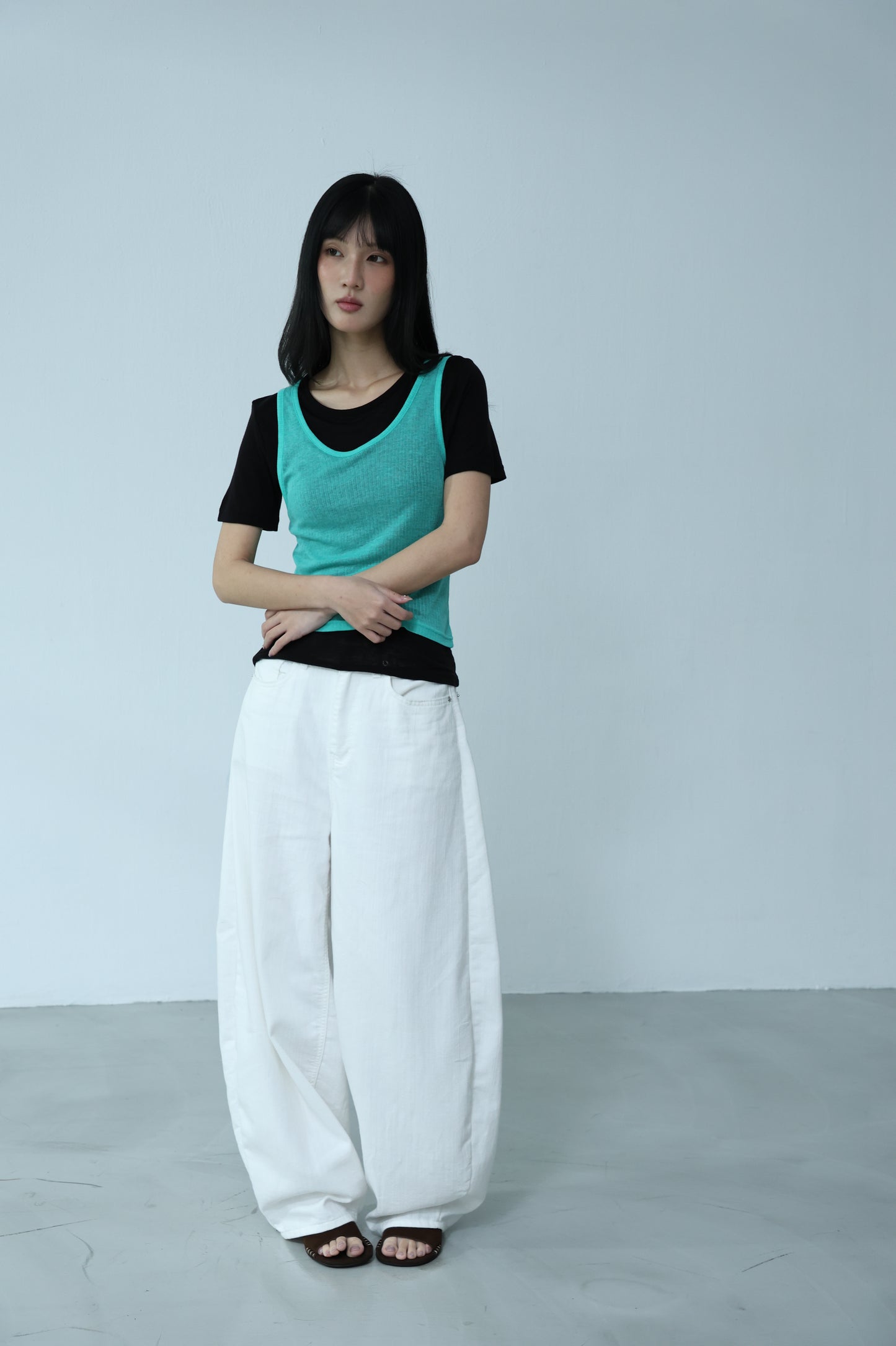 Thin striped vest
