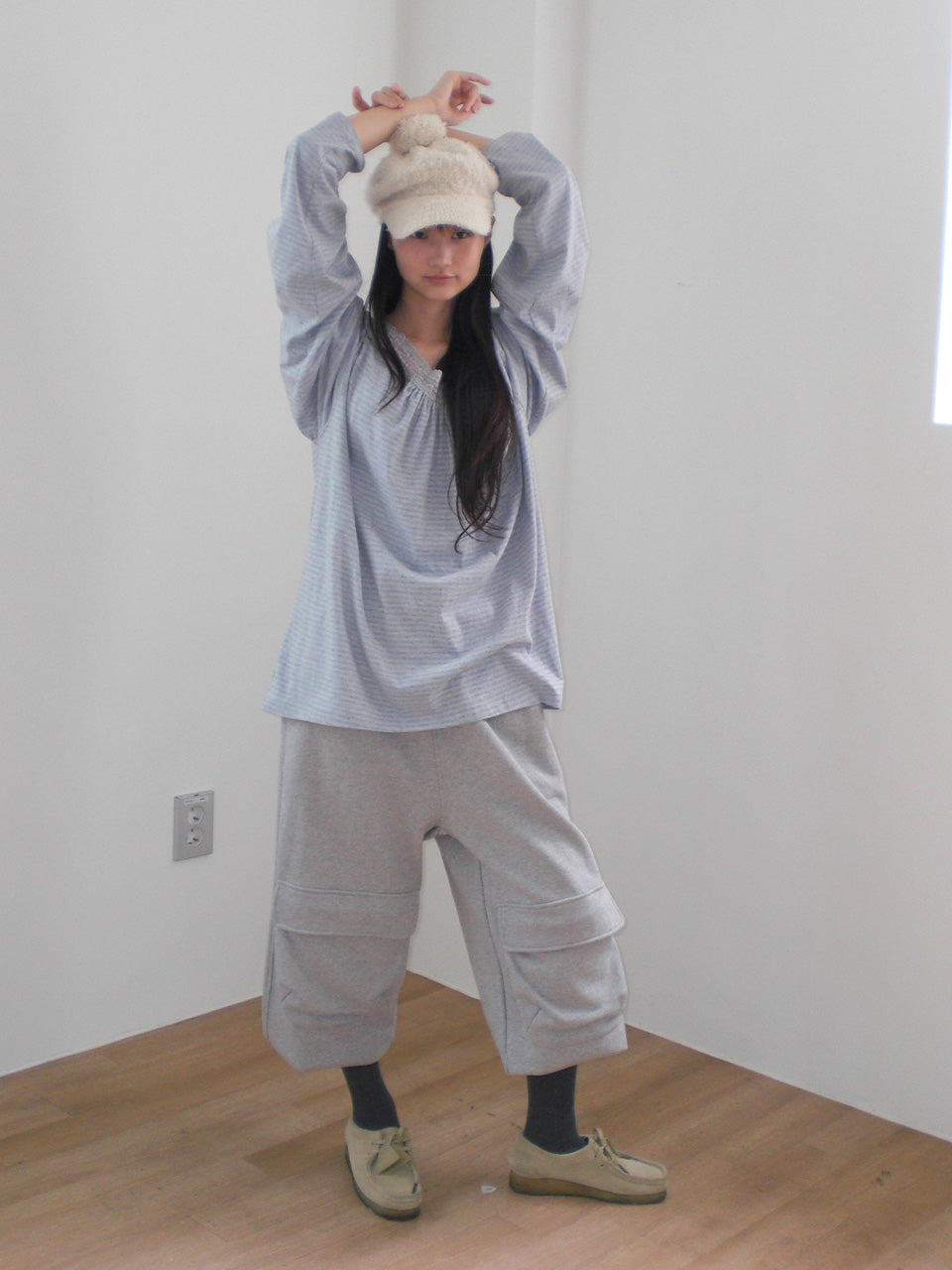 FUN FROM FUN POCKET SWEAT PANTS, MELANGE GREY