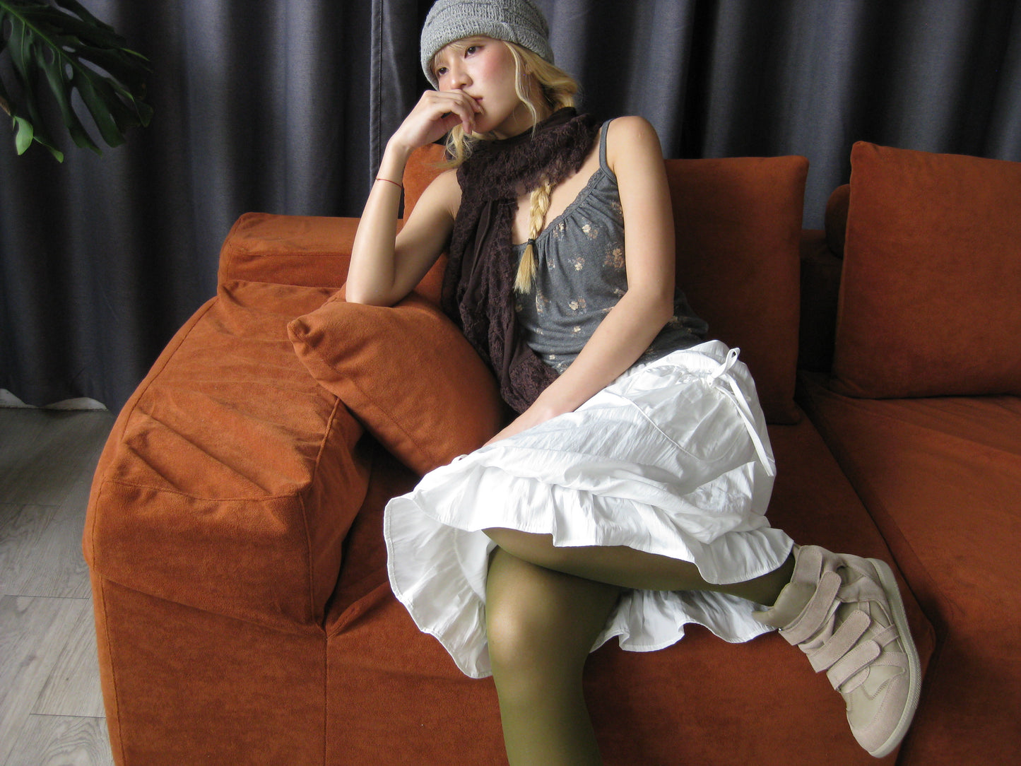Elastic Floral Lace Vest