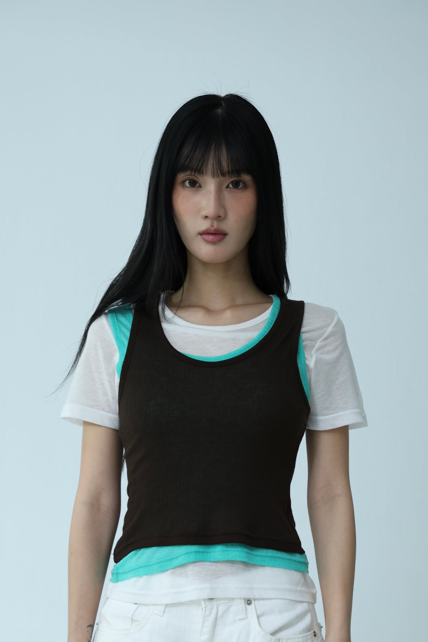 Thin striped vest