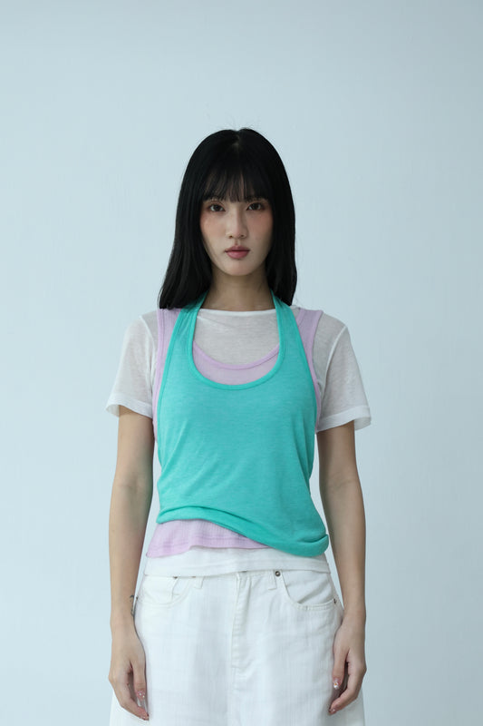 Thin halter neck vest