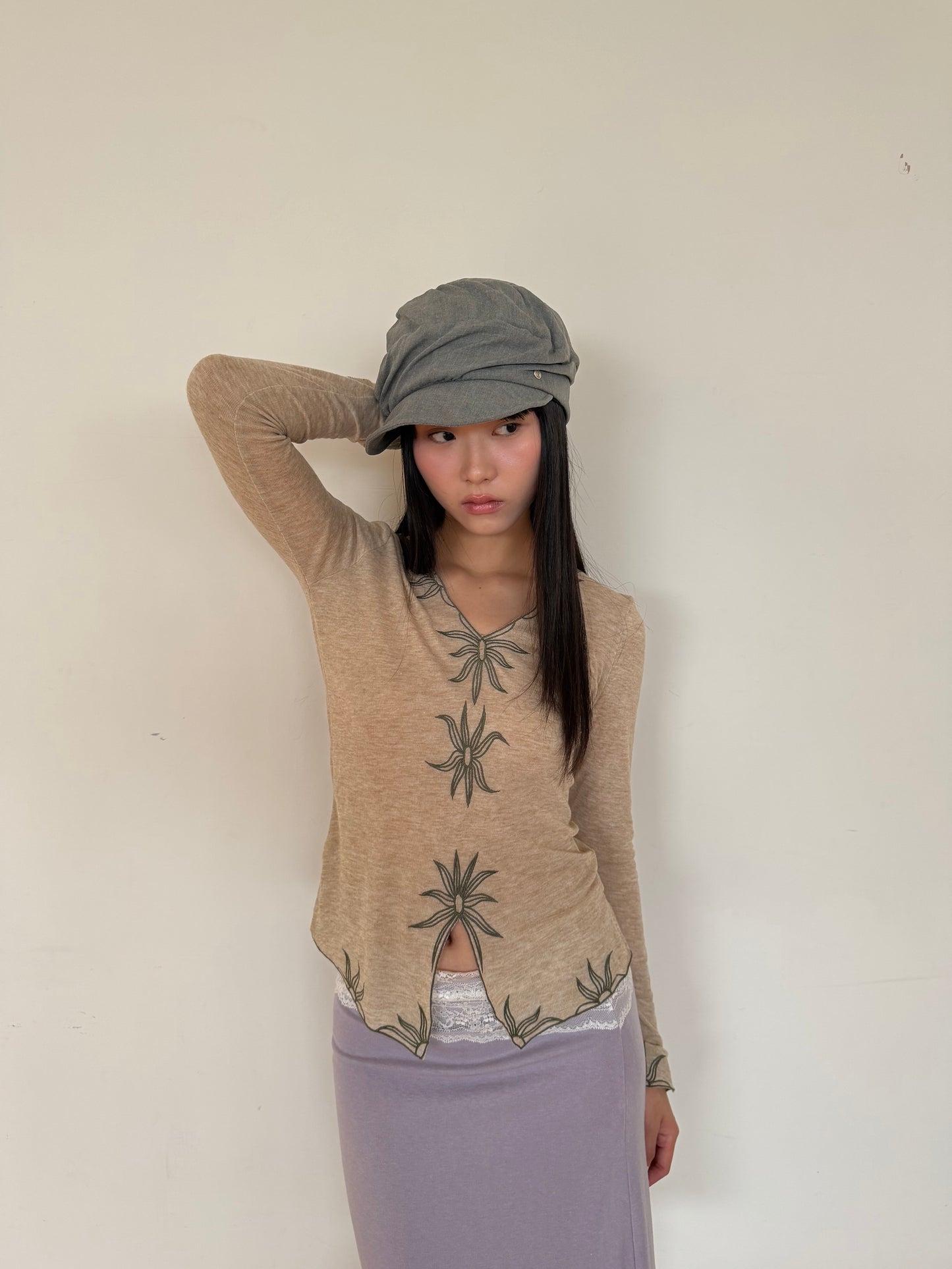Ruched Newsboy Cap