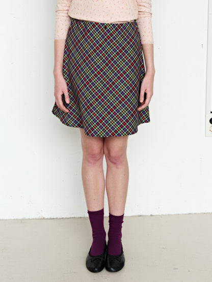 FUN FROM FUN Jolly Check Skirt, Multi