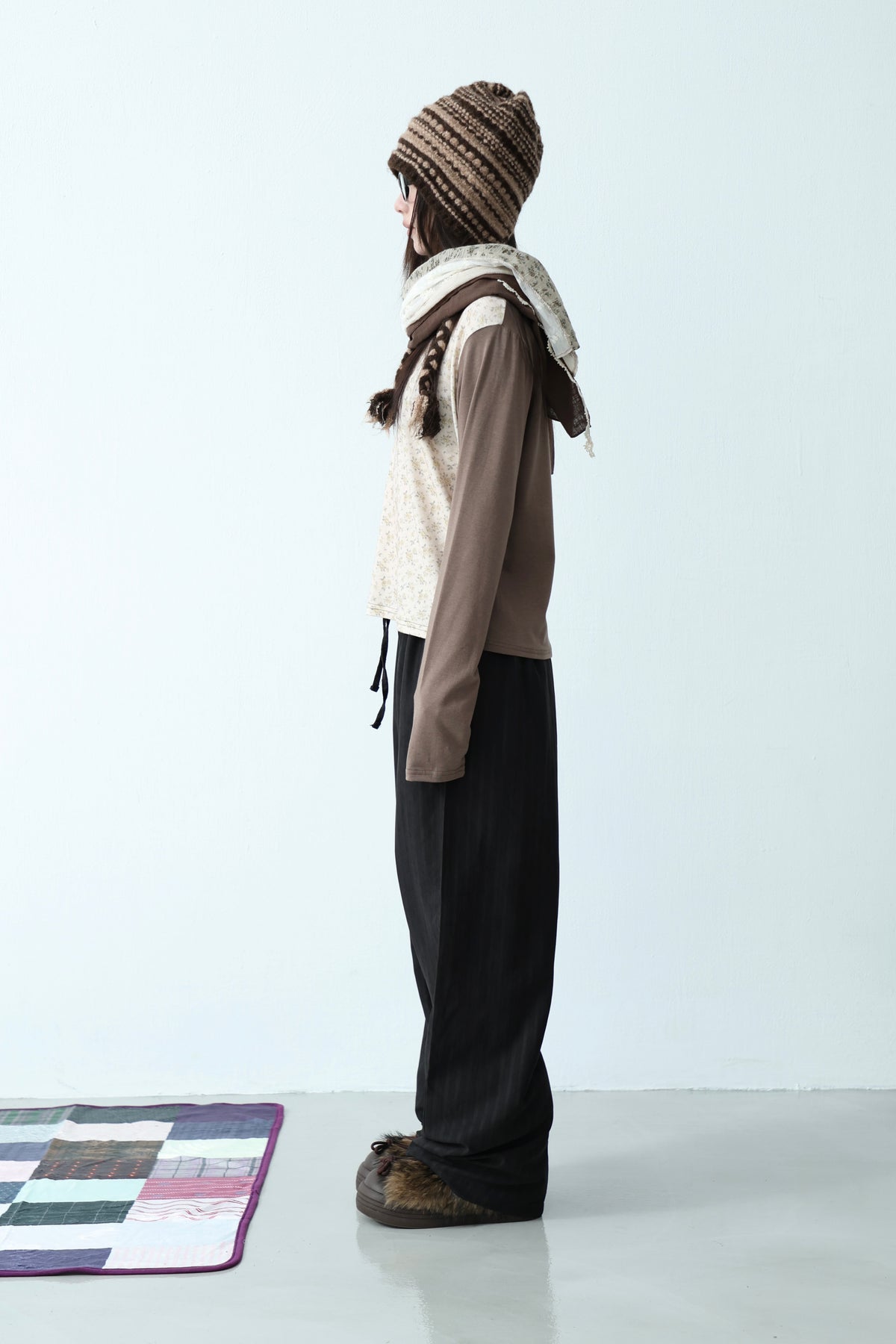 Matte Velvet Stripe Pants