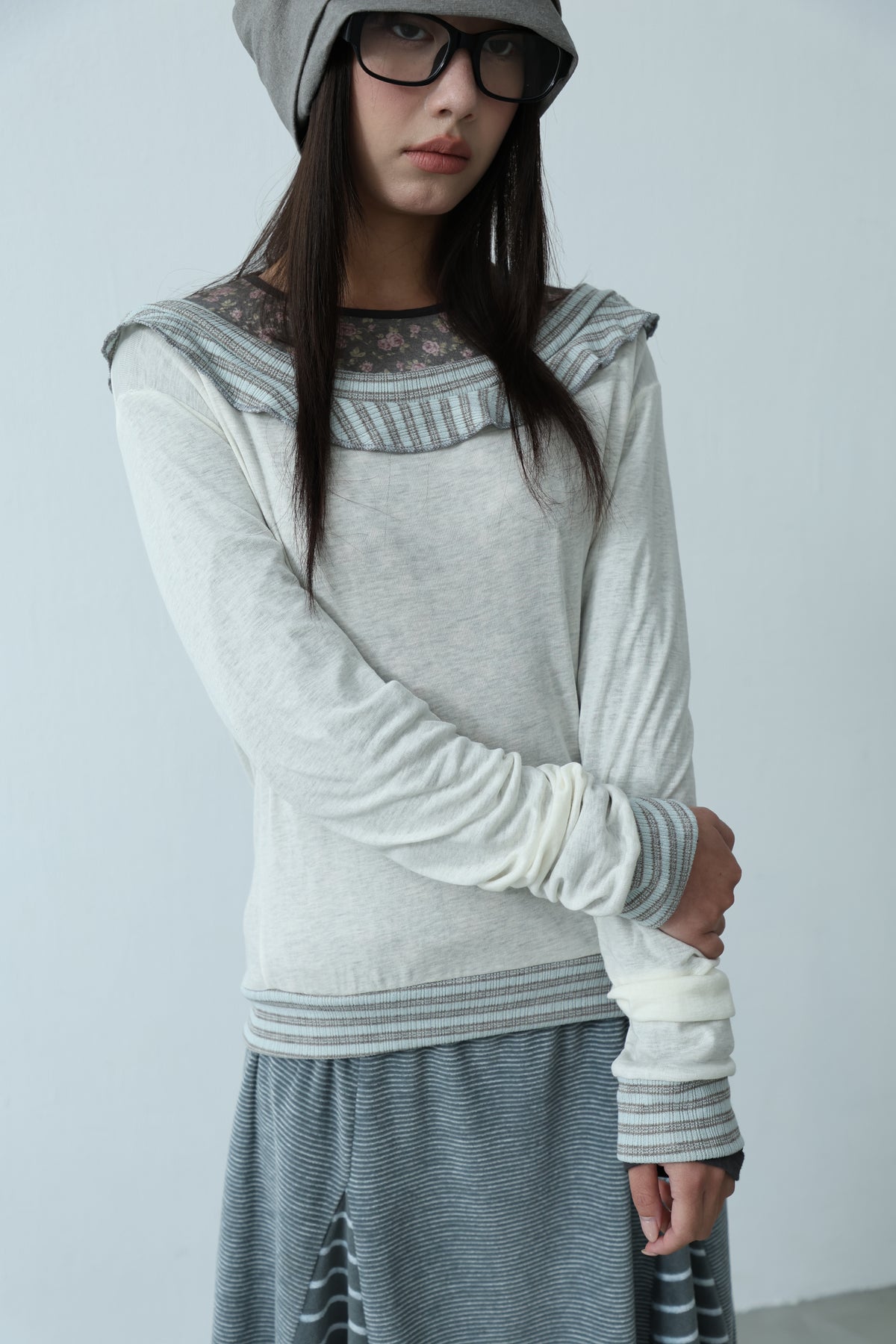 Striped Patchwork Top