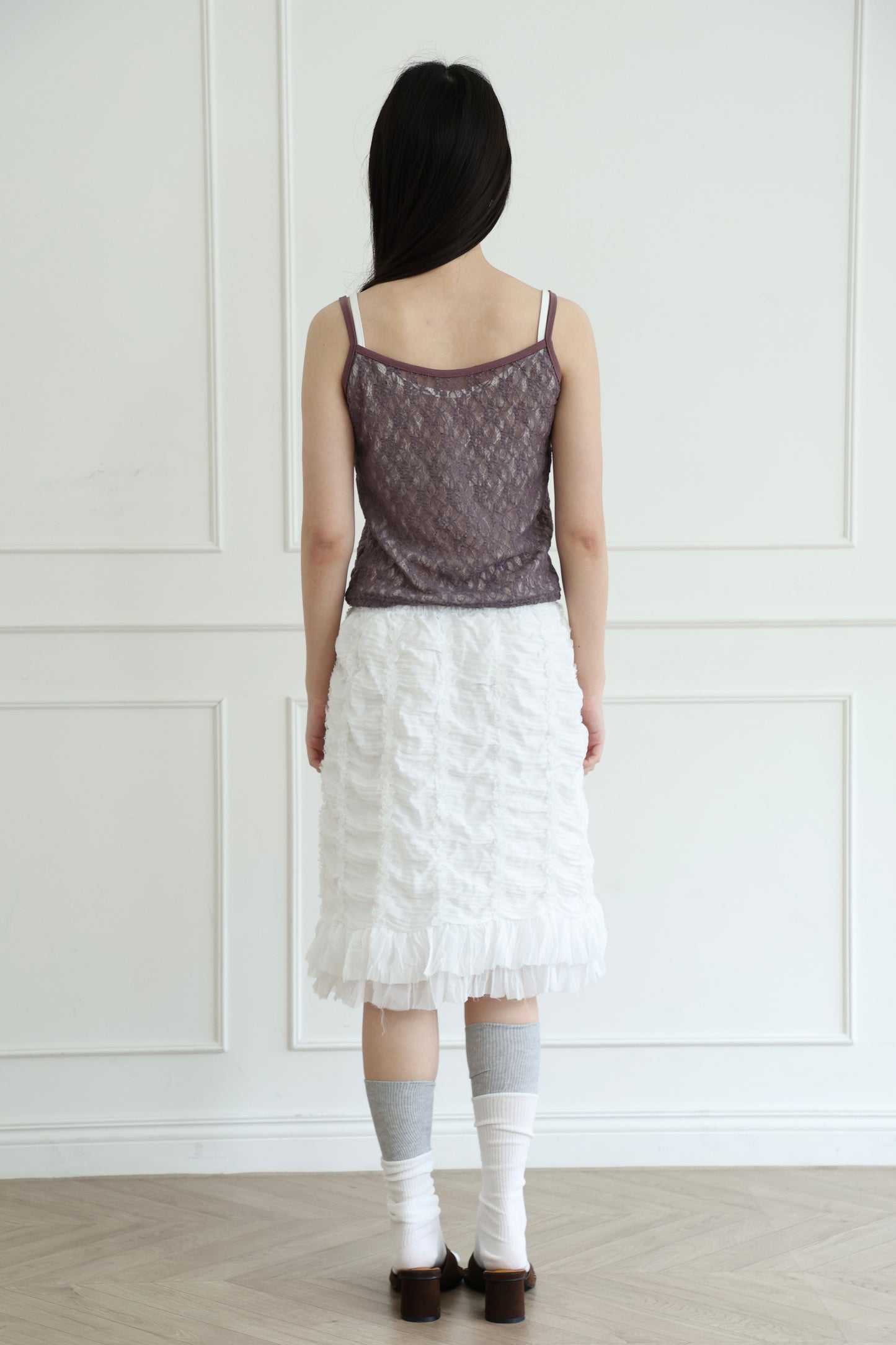 Color-blocked knee socks