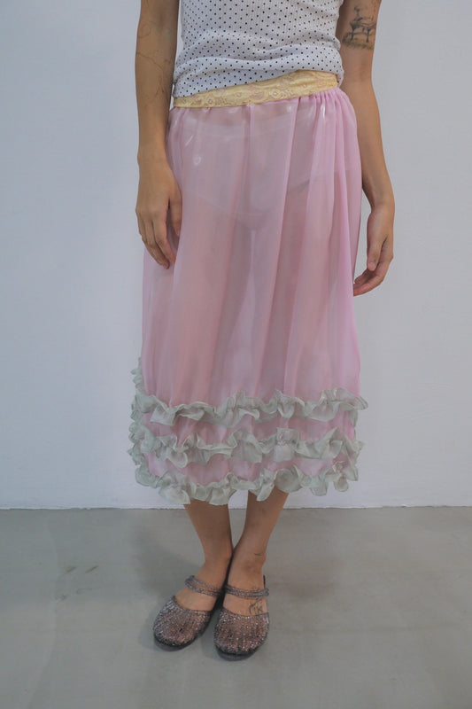 Pink Haze Organza Skirt