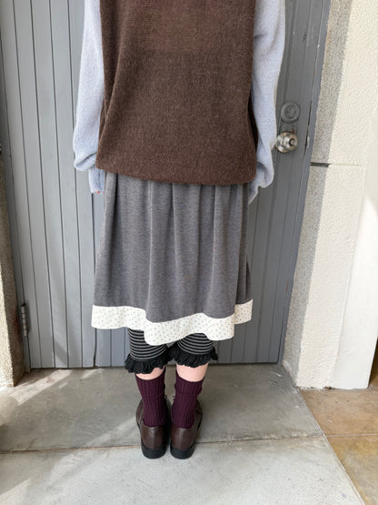 Floral Cotton Midi Skirt