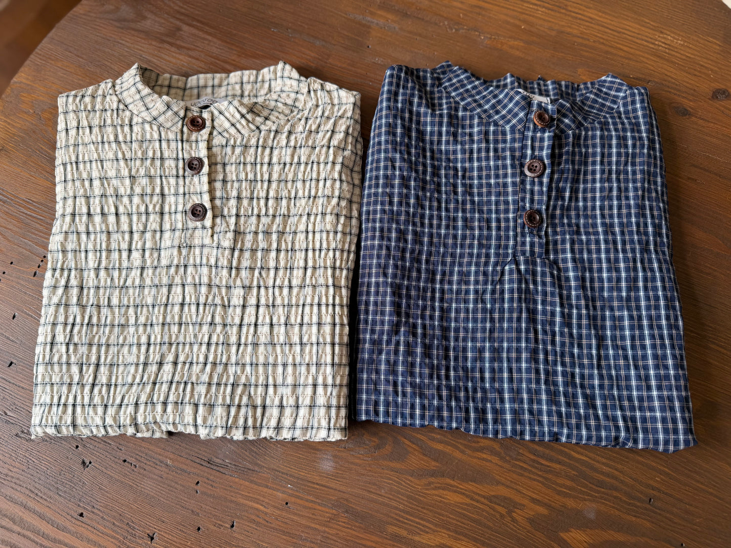 Checkered button pocket vest