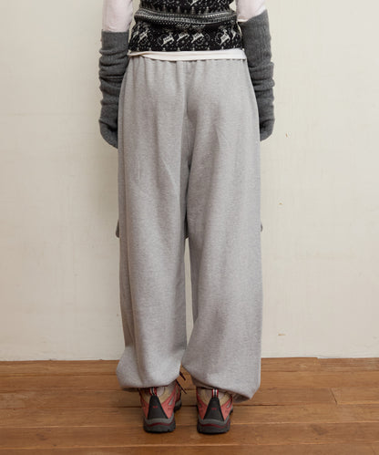 FUN FROM FUN POCKET SWEAT PANTS, MELANGE GREY