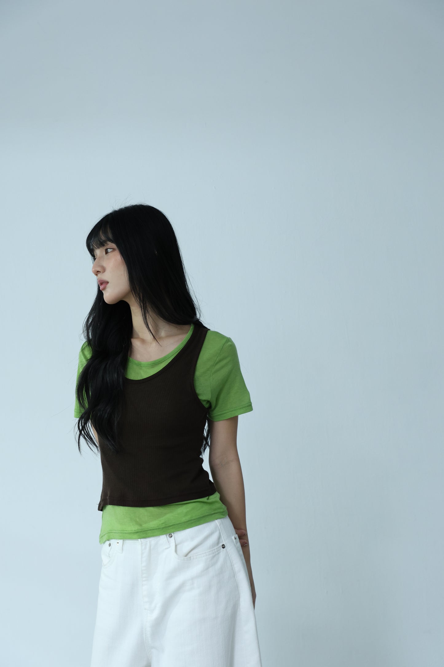 Thin striped vest