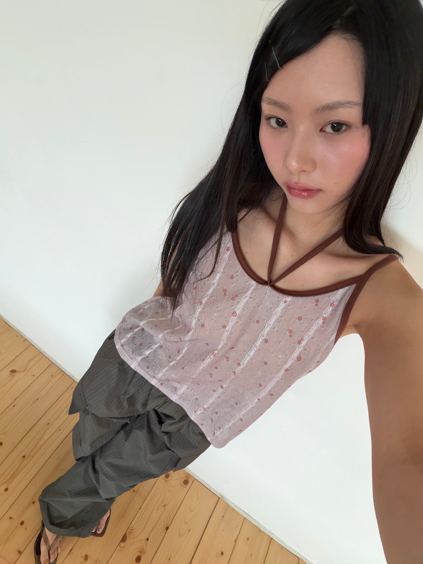 Pointelle Floral Cami