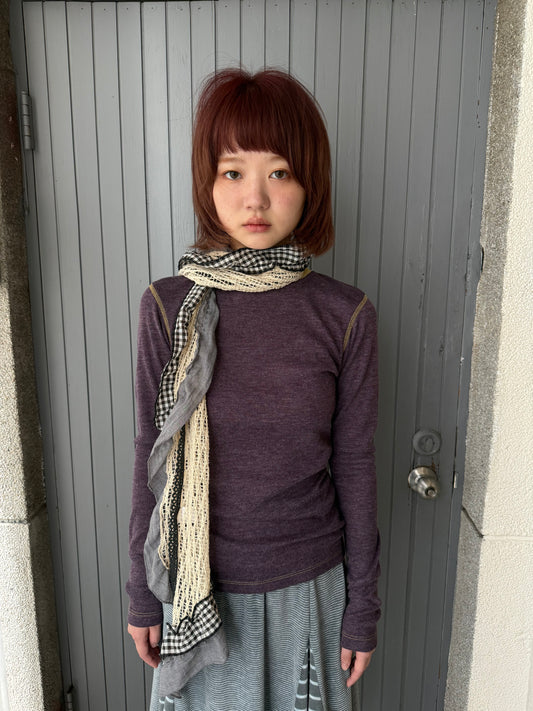 plaid patchwork scarf