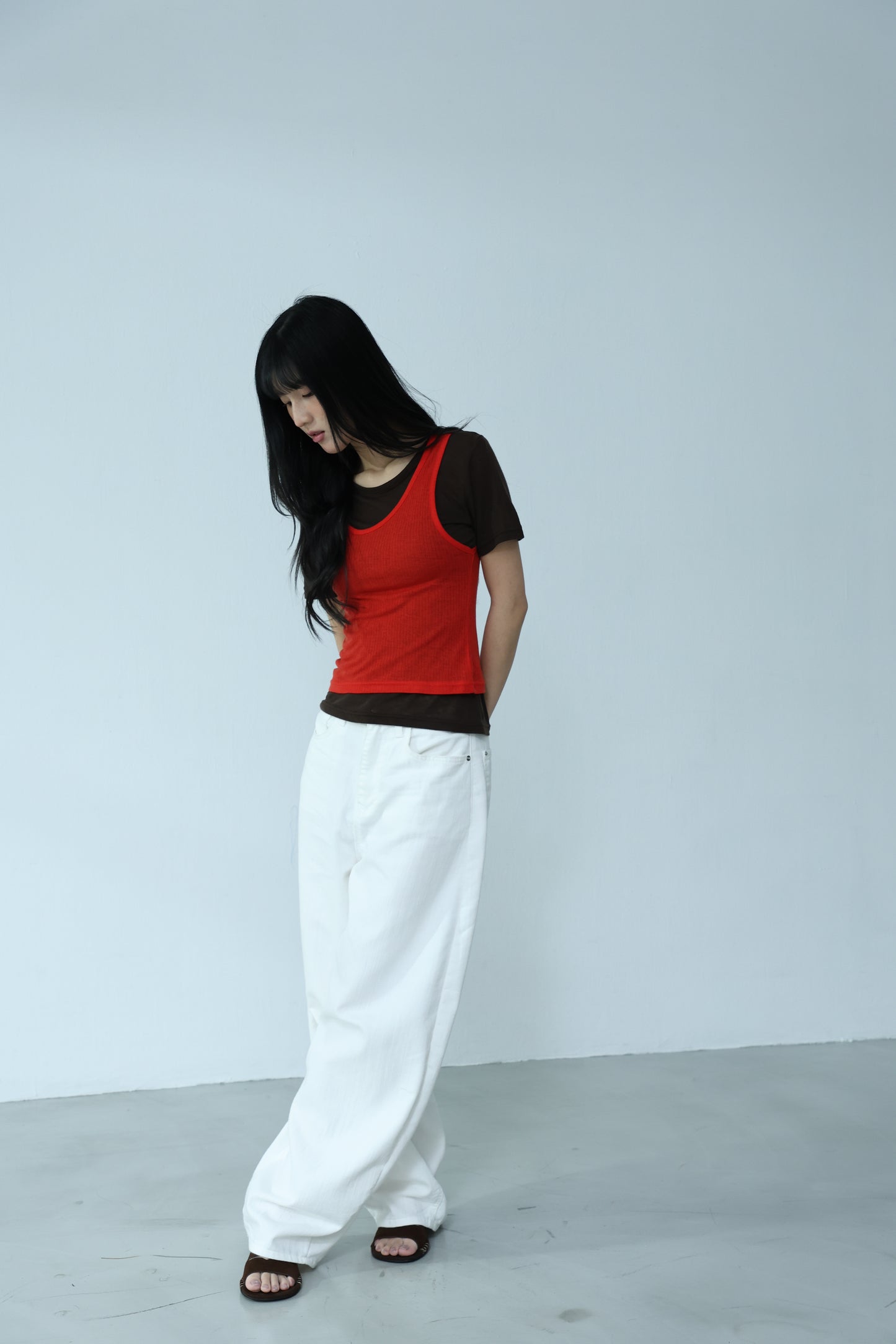 Thin striped vest