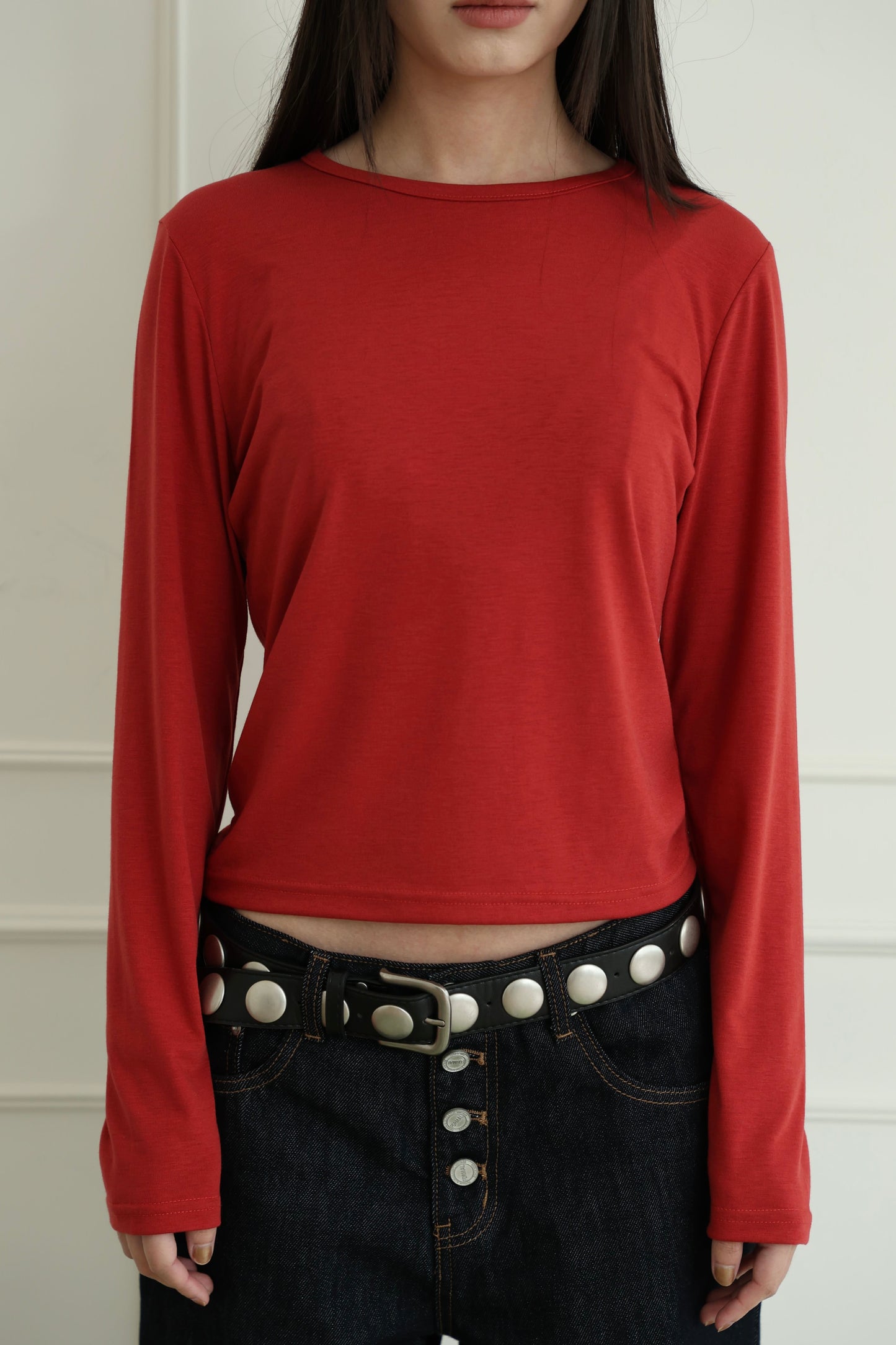 Skin-friendly long-sleeved inner top