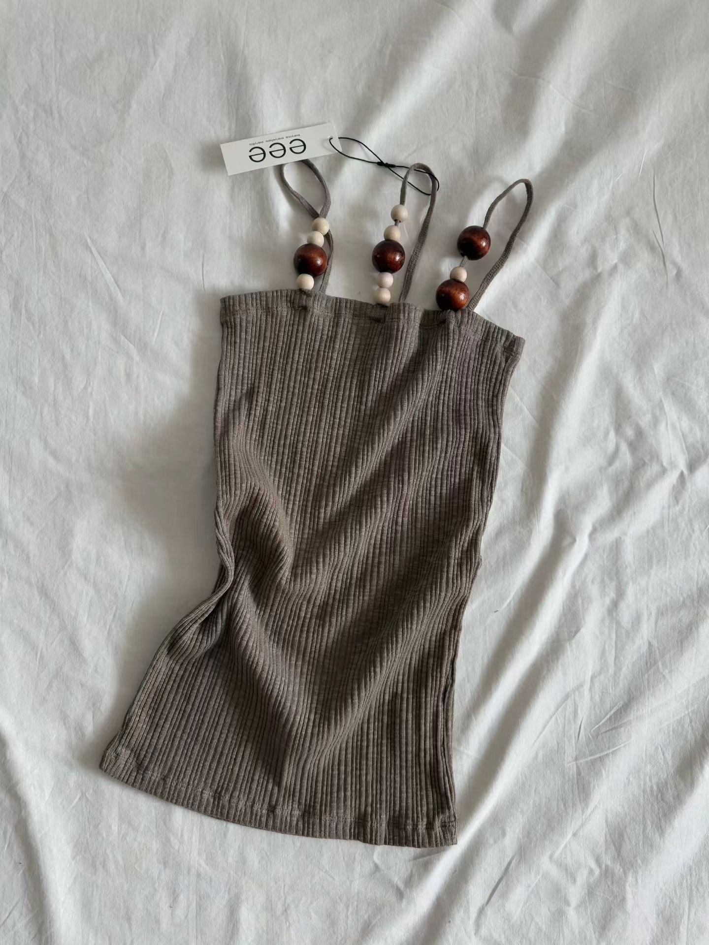 eee  wood bead sleeveless