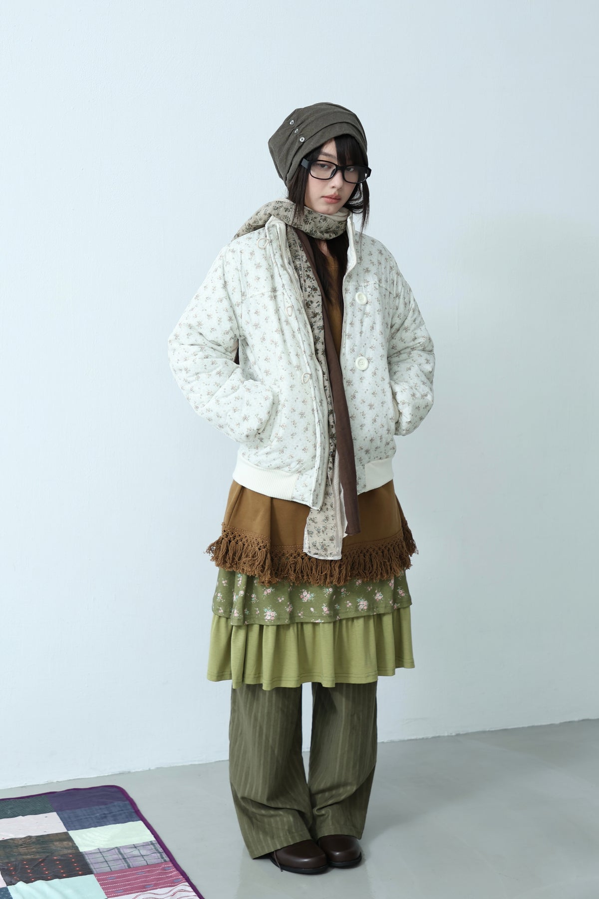Floral Quilted Coat