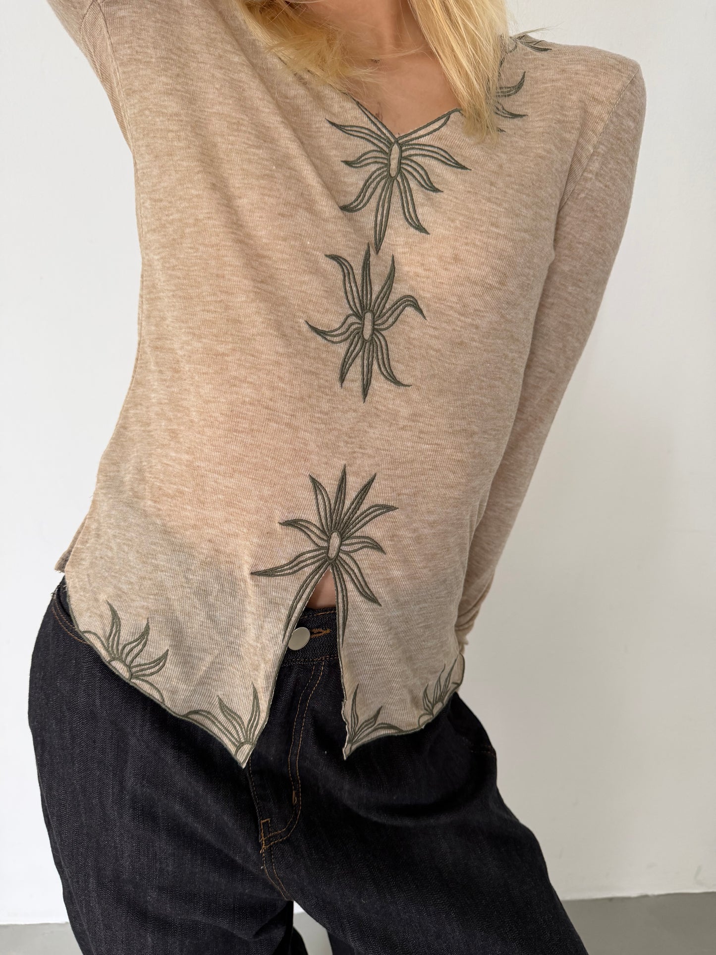 Botanical Embroidery Top