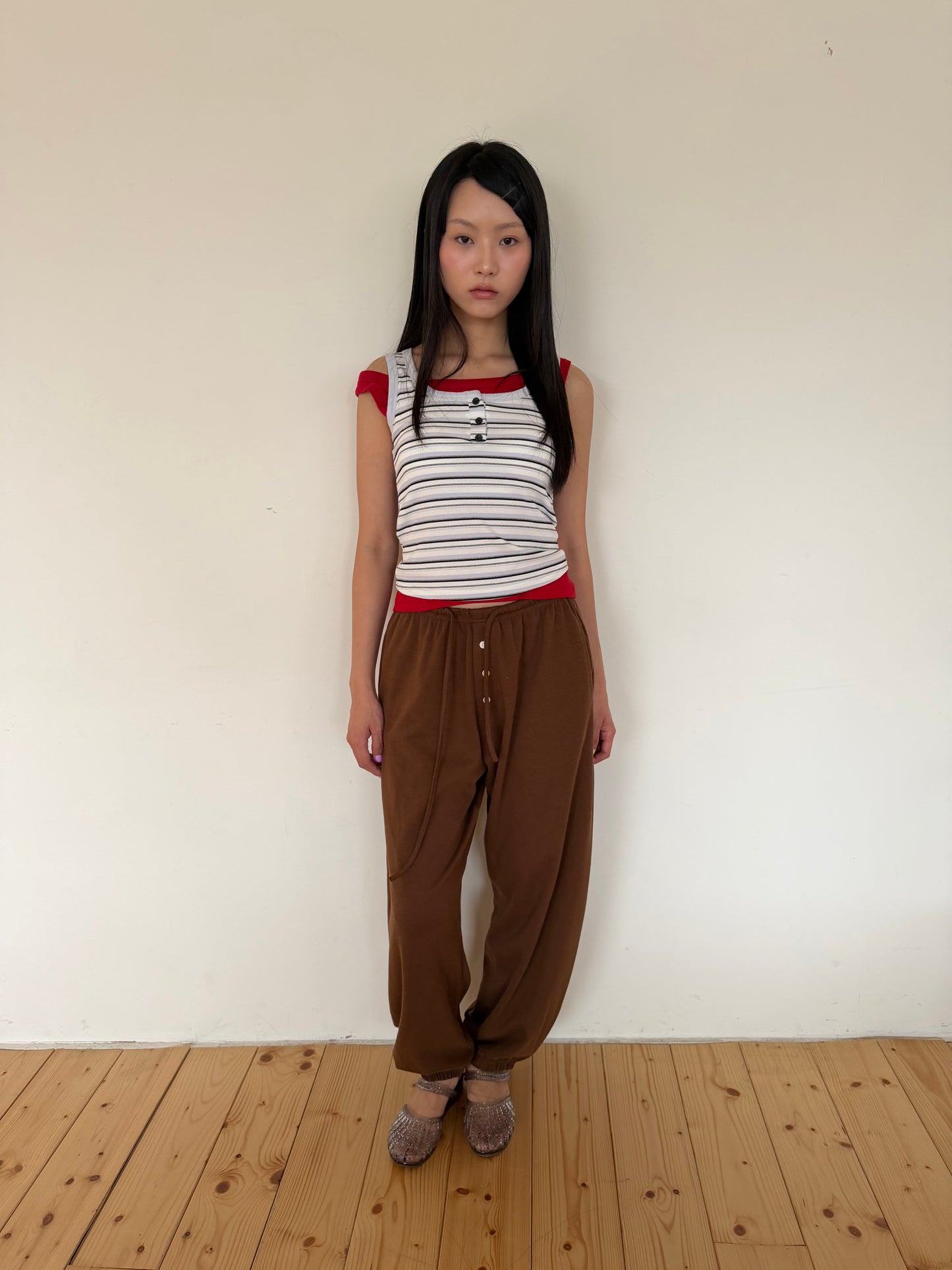 Cotton tapered trousers