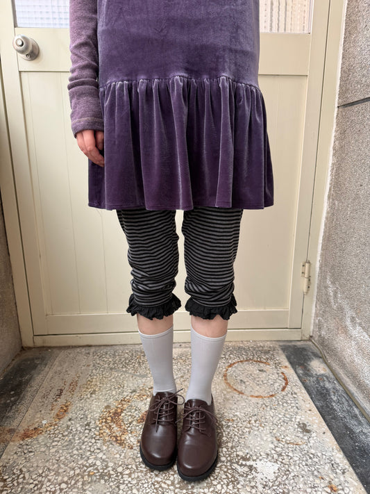 Striped Lace Capri Pants