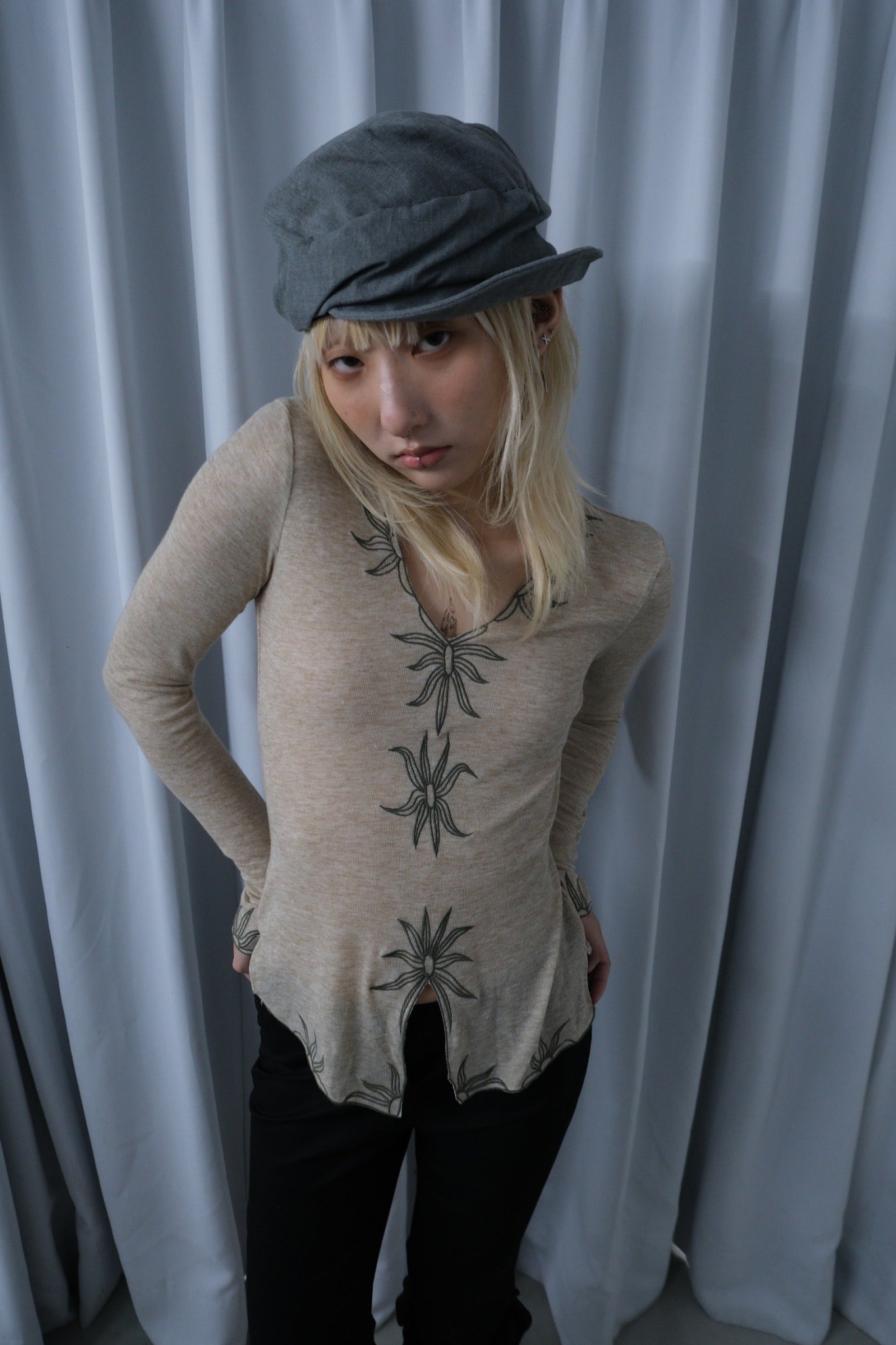 Ruched Newsboy Cap