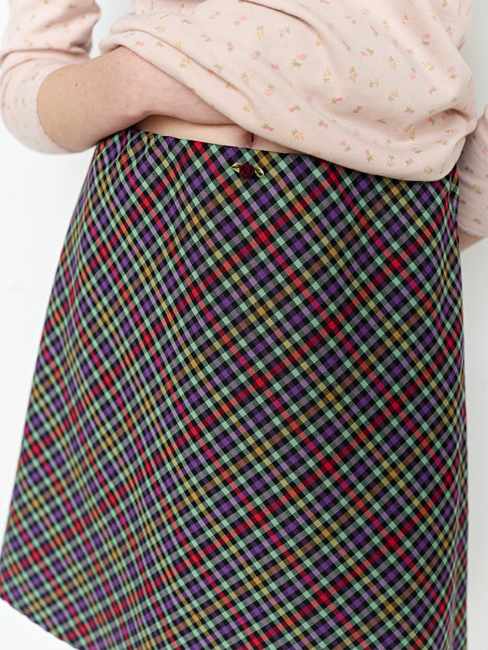 FUN FROM FUN Jolly Check Skirt, Multi