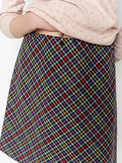 FUN FROM FUN Jolly Check Skirt, Multi