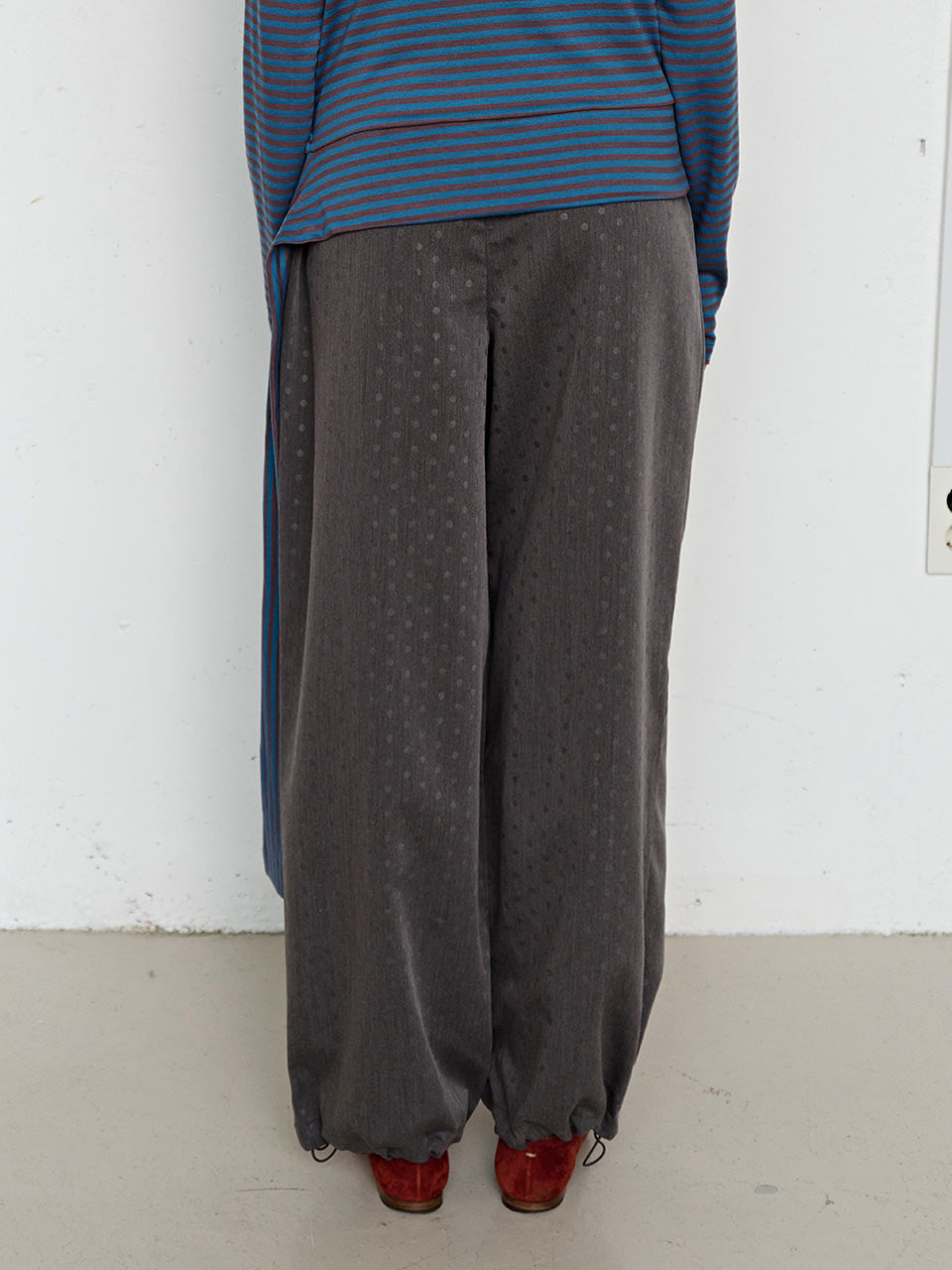 FUN FROM FUN Shadow Dot Wide Pants, Charcoal