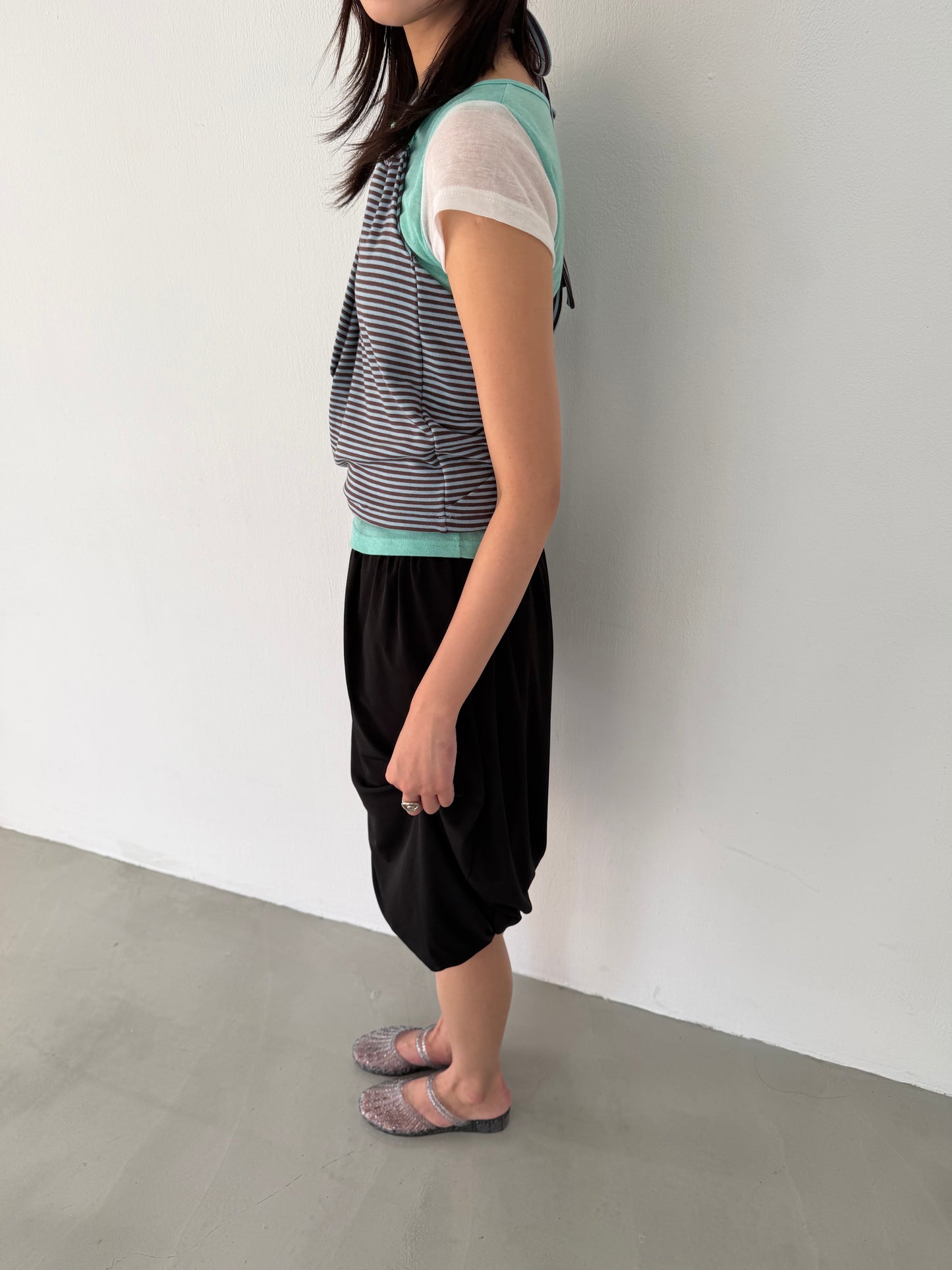 Elastic tulip midi skirt
