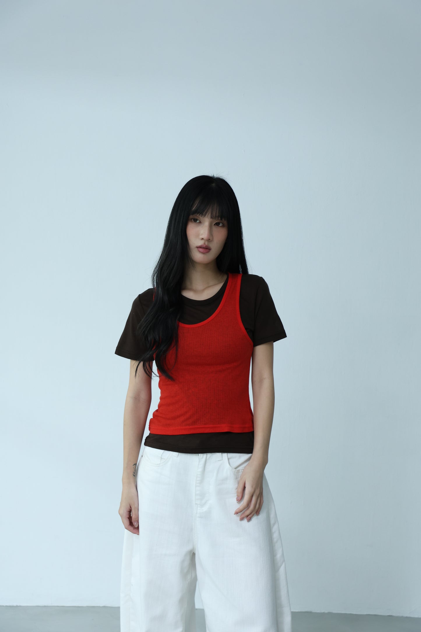 Thin striped vest