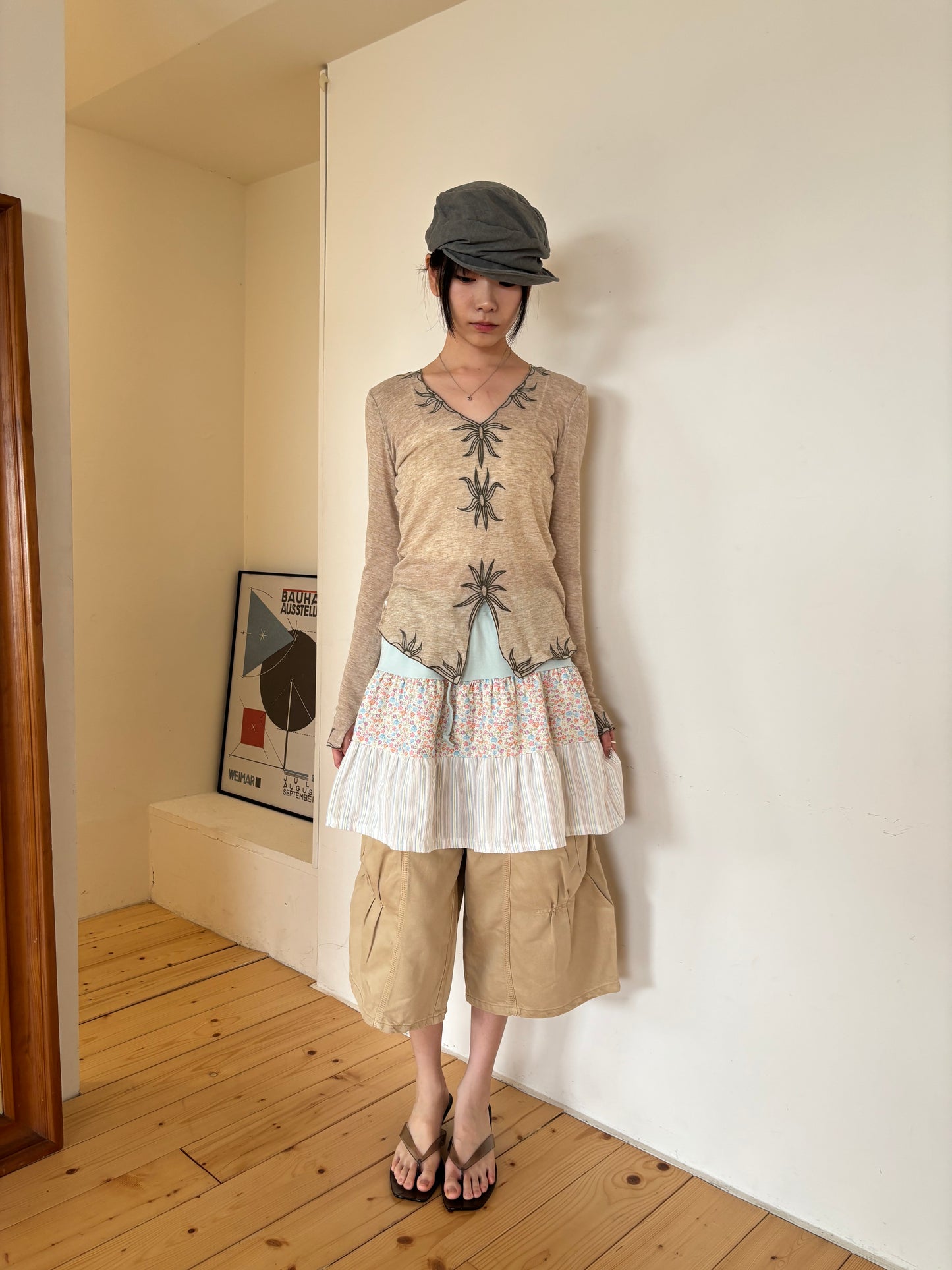 Ruched Newsboy Cap