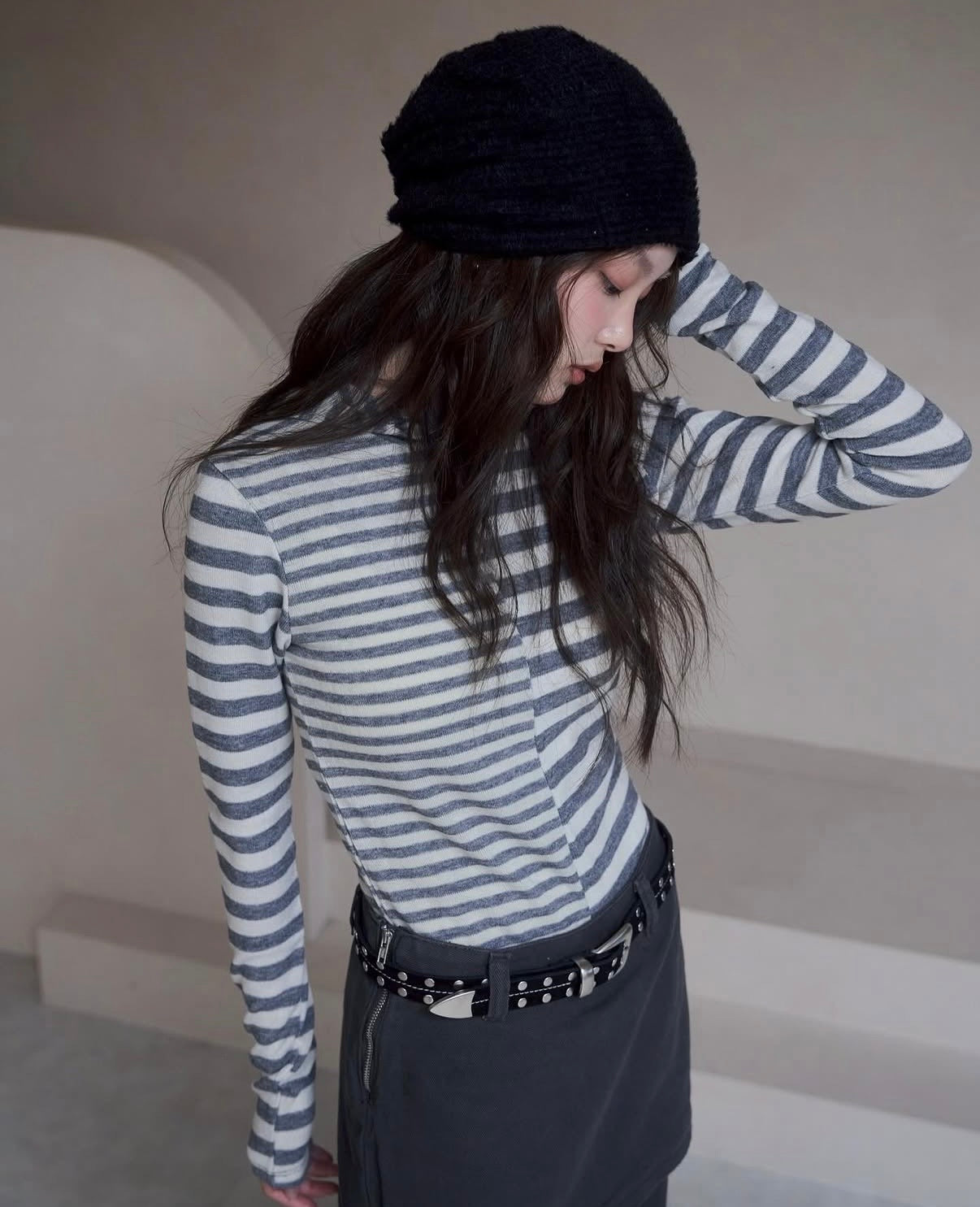 Cowhide Studded Belt