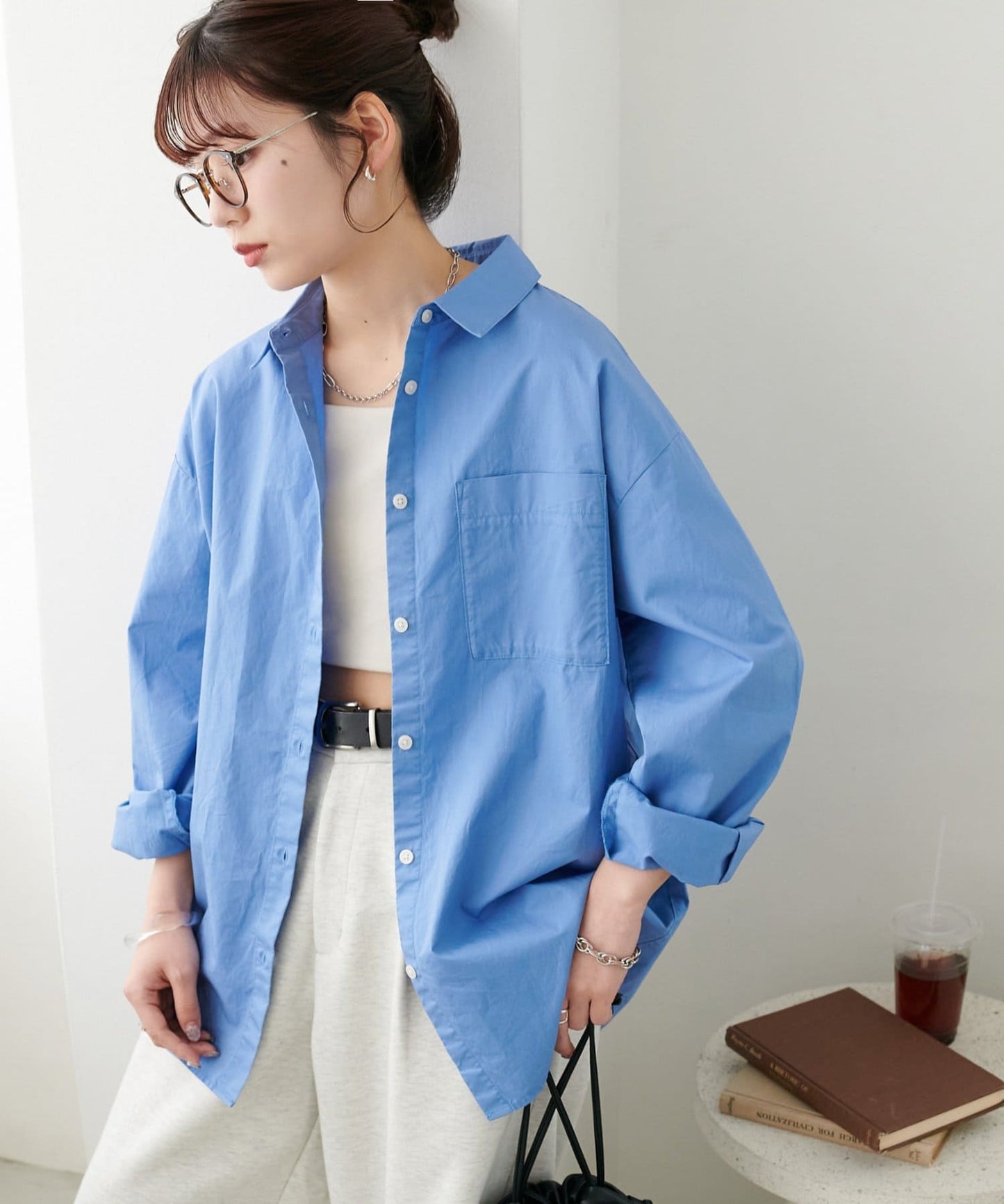 （sale 至8/23 22:00）Discoat 寬鬆口袋襯衫
