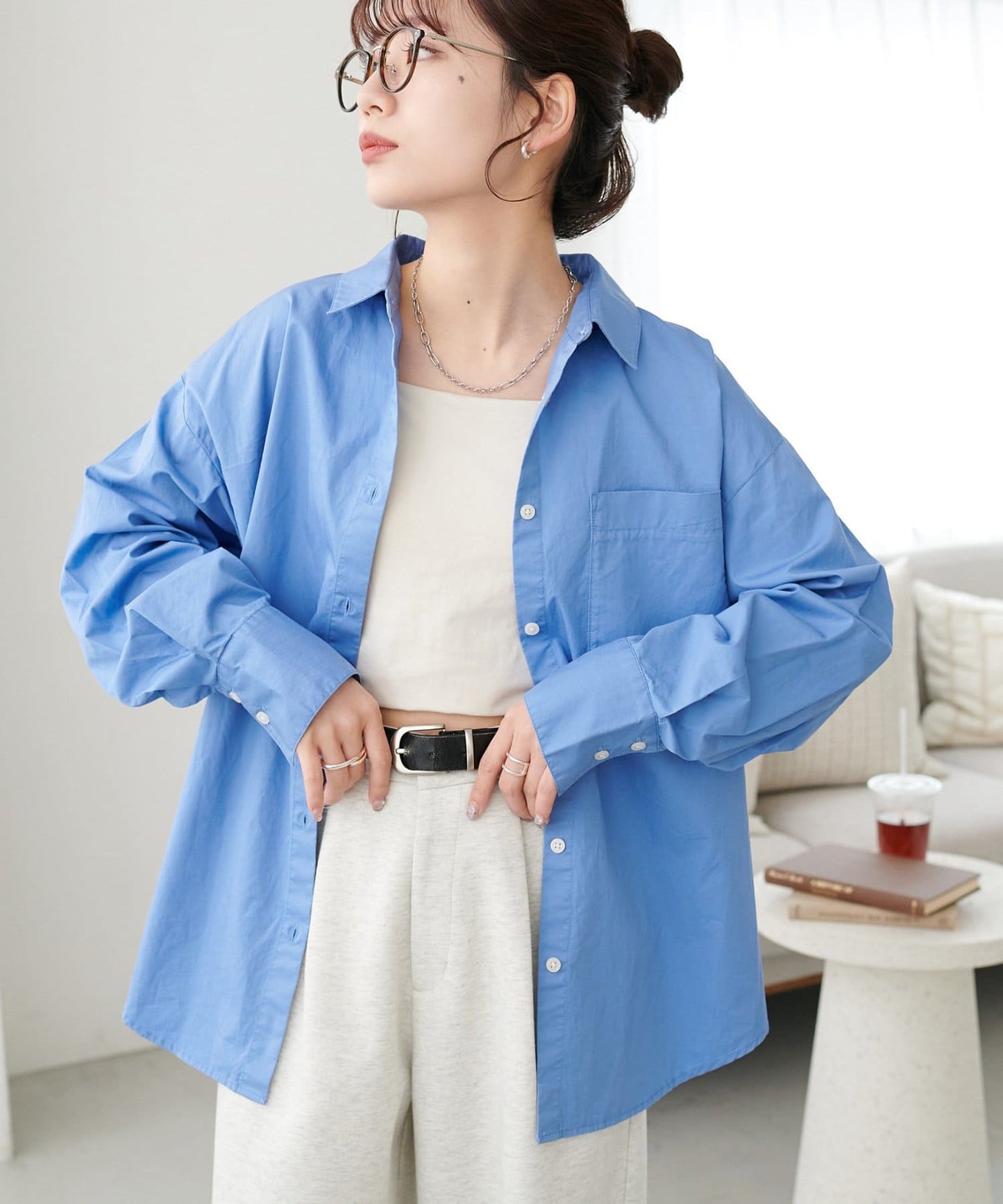 （sale 至8/23 22:00）Discoat 寬鬆口袋襯衫