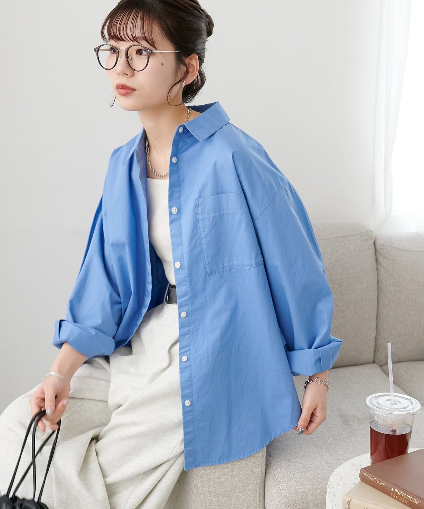 （sale 至8/23 22:00）Discoat 寬鬆口袋襯衫