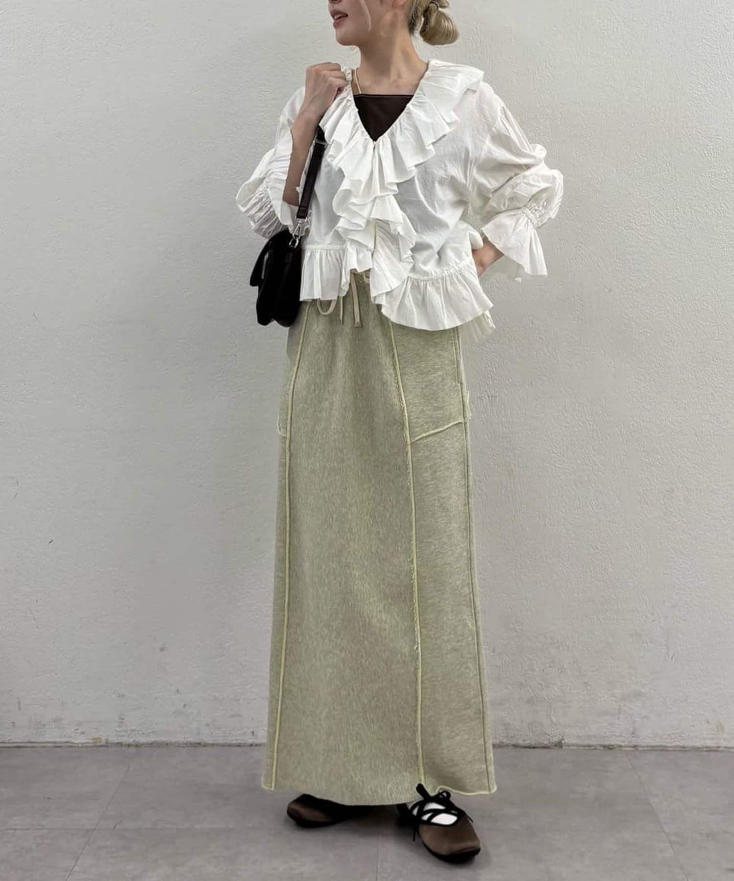 （sale 至8/23 22:00）CIAOPANIC TYPY 棉質線條剪裁直筒裙