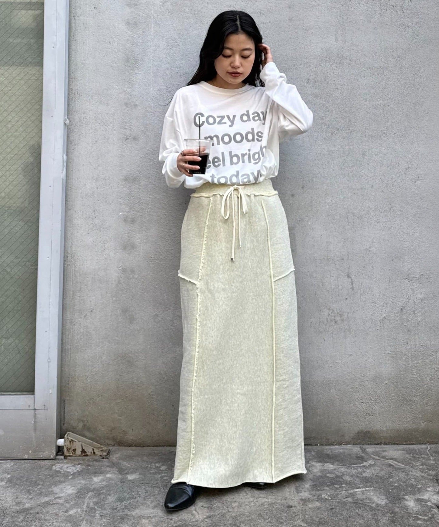 （sale 至8/23 22:00）CIAOPANIC TYPY 棉質線條剪裁直筒裙