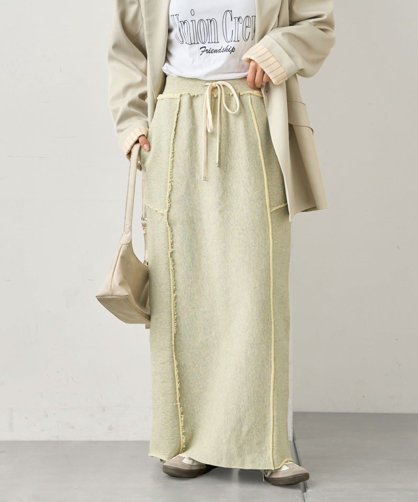 （sale 至8/23 22:00）CIAOPANIC TYPY 棉質線條剪裁直筒裙