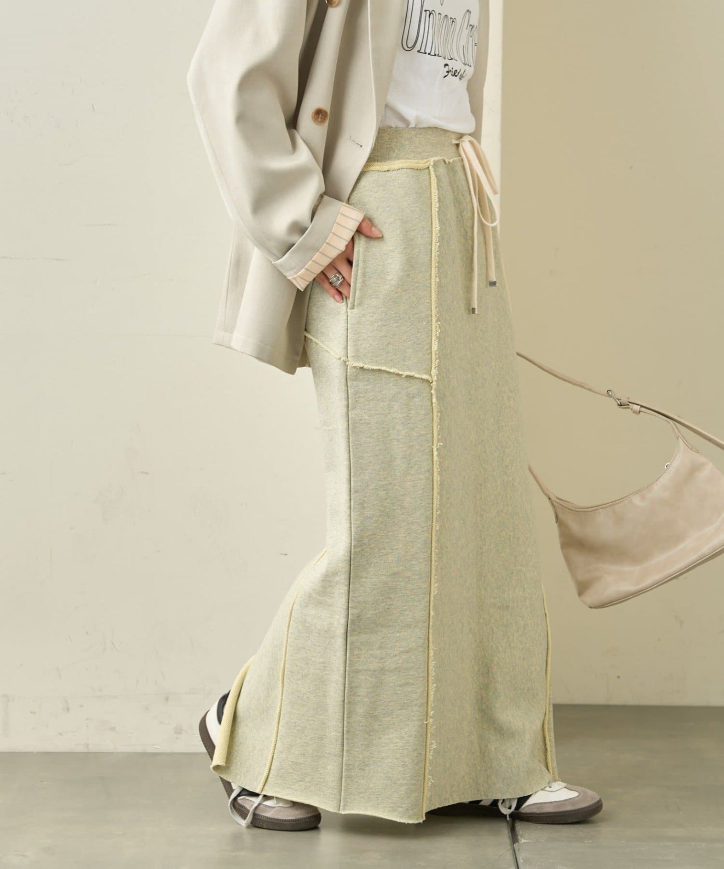 （sale 至8/23 22:00）CIAOPANIC TYPY 棉質線條剪裁直筒裙