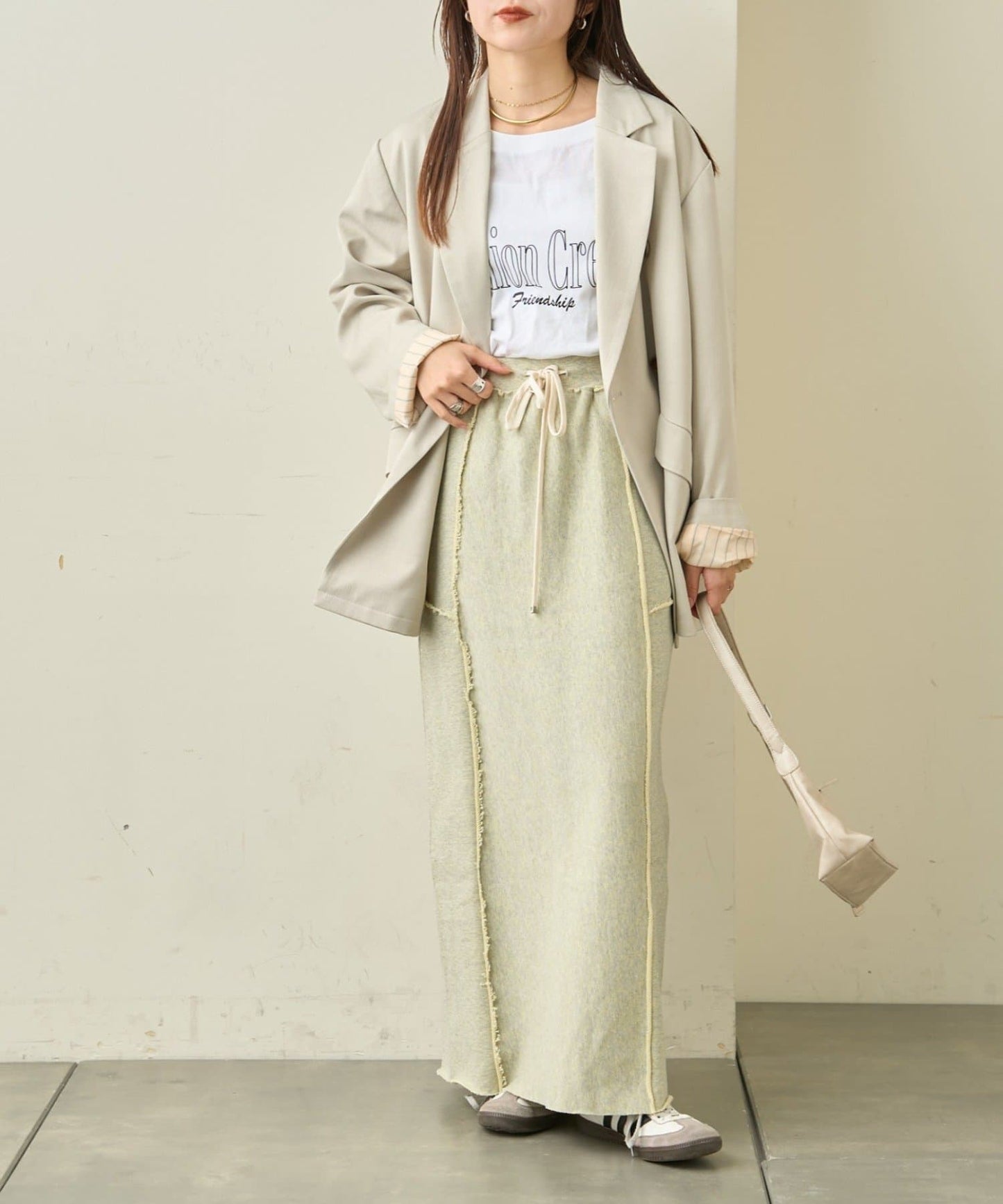 （sale 至8/23 22:00）CIAOPANIC TYPY 棉質線條剪裁直筒裙