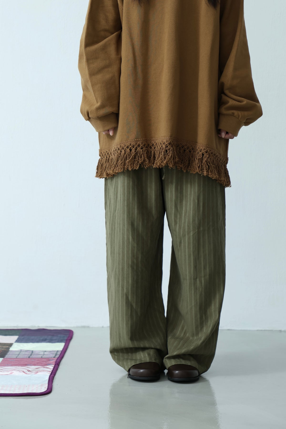 Matte Velvet Stripe Pants